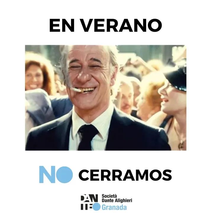 La Dante Granada (@dantegranada) on Twitter photo 🇮🇹CURSOS de ITALIANO en VERANO🇮🇹
📣 La Dante Granada NO cierra en verano☀️⛱️
☎️ 681657994
📩 info@dantregranada.org
💥 Habrá cursos extensivos, intensivos, mucha diversión y buenos ratos juntos
💚🤍❤️
🇮🇹#EsTuDante
#plida #examenesplida #societàdantealighieri #lenguaitaliana 🇮🇹CURSOS de ITALIANO en VERANO🇮🇹
📣 La Dante Granada NO cierra en verano☀️⛱️
☎️ 681657994
📩 info@dantregranada.org
💥 Habrá cursos extensivos, intensivos, mucha diversión y buenos ratos juntos
💚🤍❤️
🇮🇹#EsTuDante
#plida #examenesplida #societàdantealighieri #lenguaitaliana
