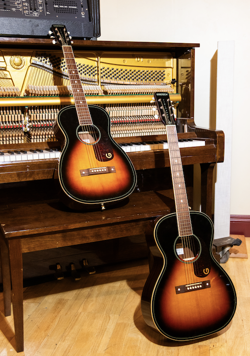 GretschUSA's tweet photo. The Gretsch Limited Edition Jim Dandy Solid Tops are a lifelong companion for newbies and old-timers alike. Looking for your next acoustic? See ours here: https://t.co/DSbGzg8lZB https://t.co/irAeY2uUC7