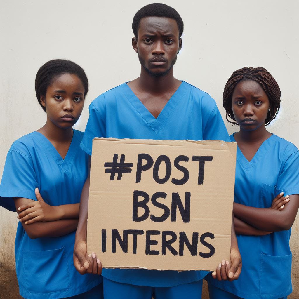 Dear <a href="/MOH_Kenya/">Ministry of Health</a>, we, the 2024 BScN graduates, are still waiting for our internship postings. The delay is affecting our careers and wellbeing. Kindly prioritize and post nursing interns as soon as possible. We are ready to serve. 🩺🇰🇪"*
<a href="/HonAdenDuale/">Hon. Aden Duale, EGH</a>
<a href="/NCKenya/">Nursing Council of Kenya</a>