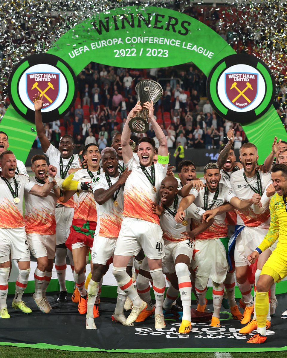 2023 champions 🏆

#UECL | <a href="/WestHam/">West Ham United</a>