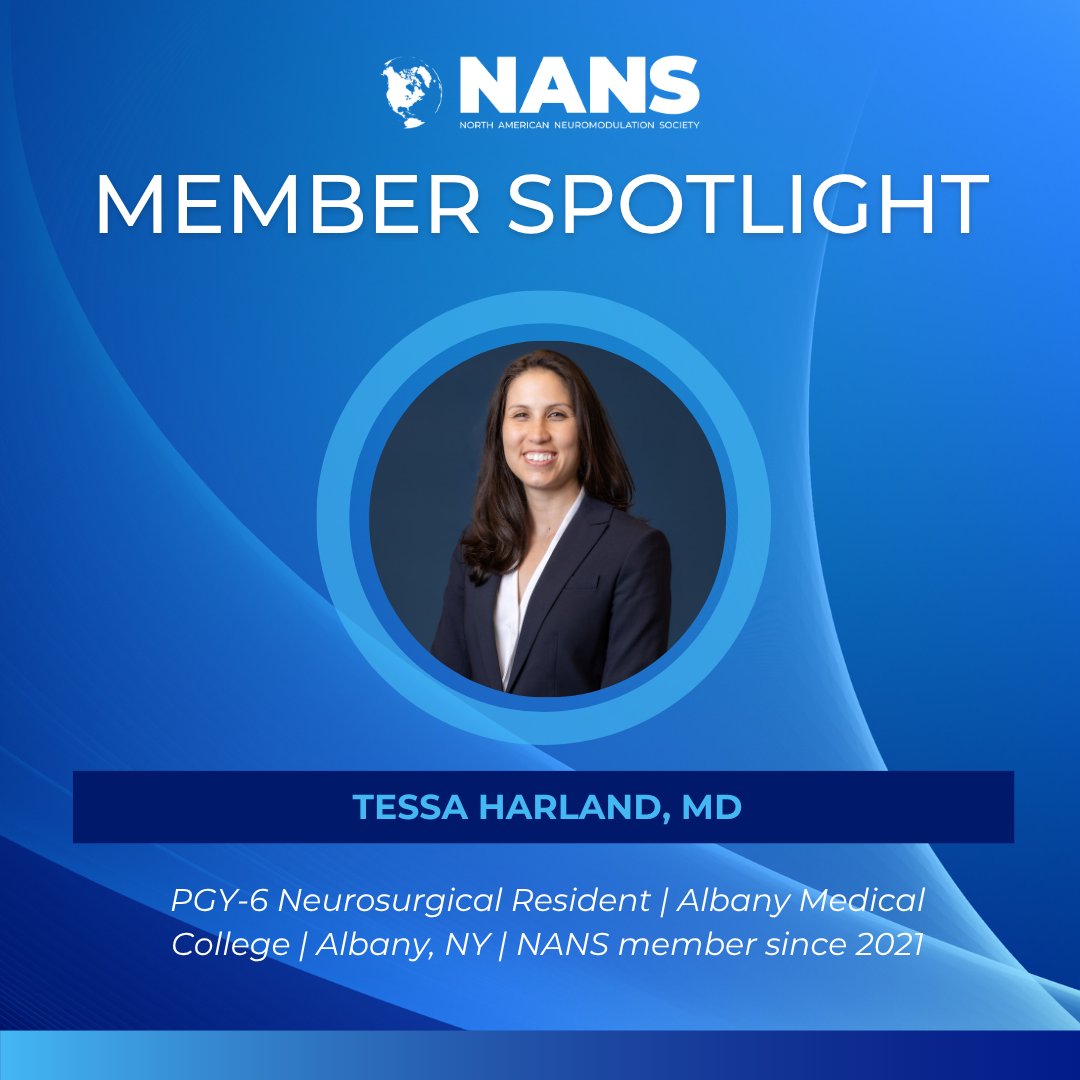 NANS Official (@nans_ion) on Twitter photo 🔦 June Member Spotlight: Dr. <a href="/TessaHarland/">Tessa Harland</a>
PGY-6 neurosurgery resident at Albany Med, focused on SCS, DBS & ML for pain outcomes. Inspired by her brother’s journey w/ Tourette’s, she’s driven to restore function & quality of life. 💙🩺
Co-chair of NANS-RFS | ASSFN podcast host 🔦 June Member Spotlight: Dr. <a href="/TessaHarland/">Tessa Harland</a>
PGY-6 neurosurgery resident at Albany Med, focused on SCS, DBS & ML for pain outcomes. Inspired by her brother’s journey w/ Tourette’s, she’s driven to restore function & quality of life. 💙🩺
Co-chair of NANS-RFS | ASSFN podcast host