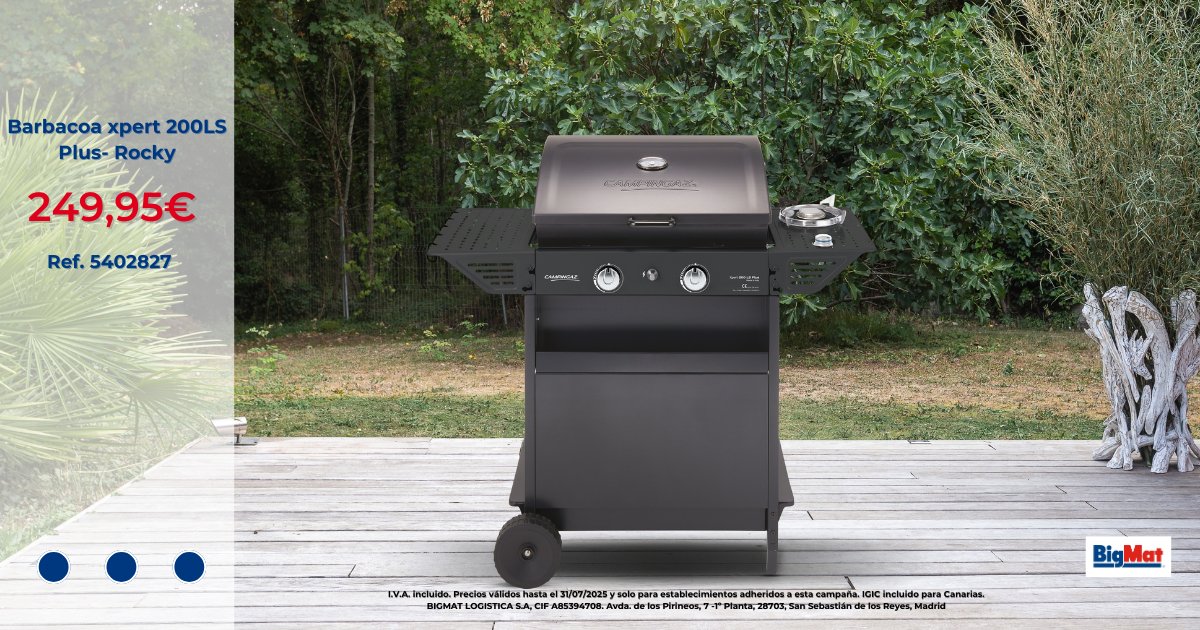 🔥Barbacoa Rocky : montaje sencillo con resultado brutal.
✔️Disponible en campaña jardín
✔️249,95€
📍Solo en tiendas físicas
#BigMat #Bbq #Jardín