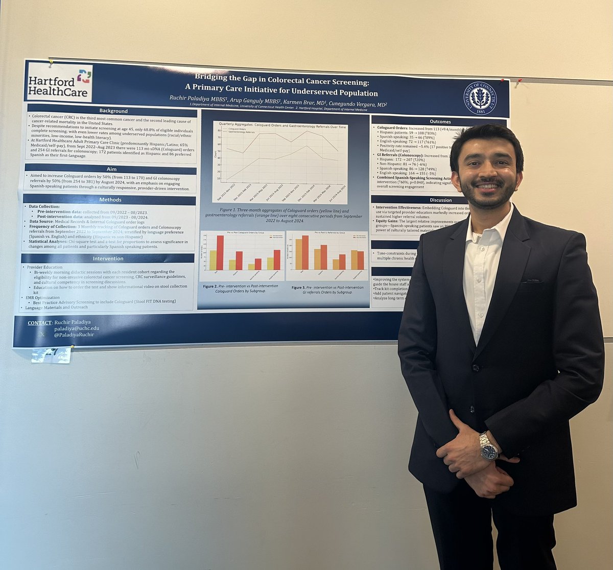 PaladiyaRuchir's tweet image. Grateful to present at UConn’s Dean QI Symposium ‘25 &amp;amp; UConn’s Internal Medicine Research Day ‘25! 📸

Honoured to carry the role forward as Research Chief for the next academic year ‘25-26 for UConn IM Program! ✨ Hoping to carry forward the incredible achievements by…