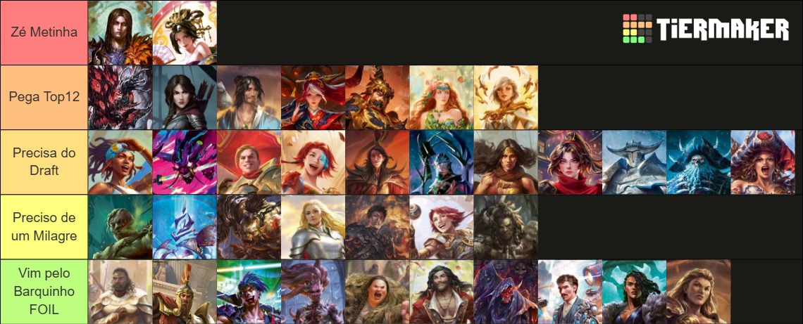 Our meta for the US Nationals. In order: Meta boy, aiming for top 12, needs draft, needs a miracle, came for the foil boat. #fabtcg