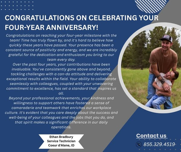 As we celebrate this significant milestone, we want to express our heartfelt appreciation for everything you do. Your hard work, positive attitude, and dedication have not gone unnoticed, and we look forward to many more years of success and collaboration together.