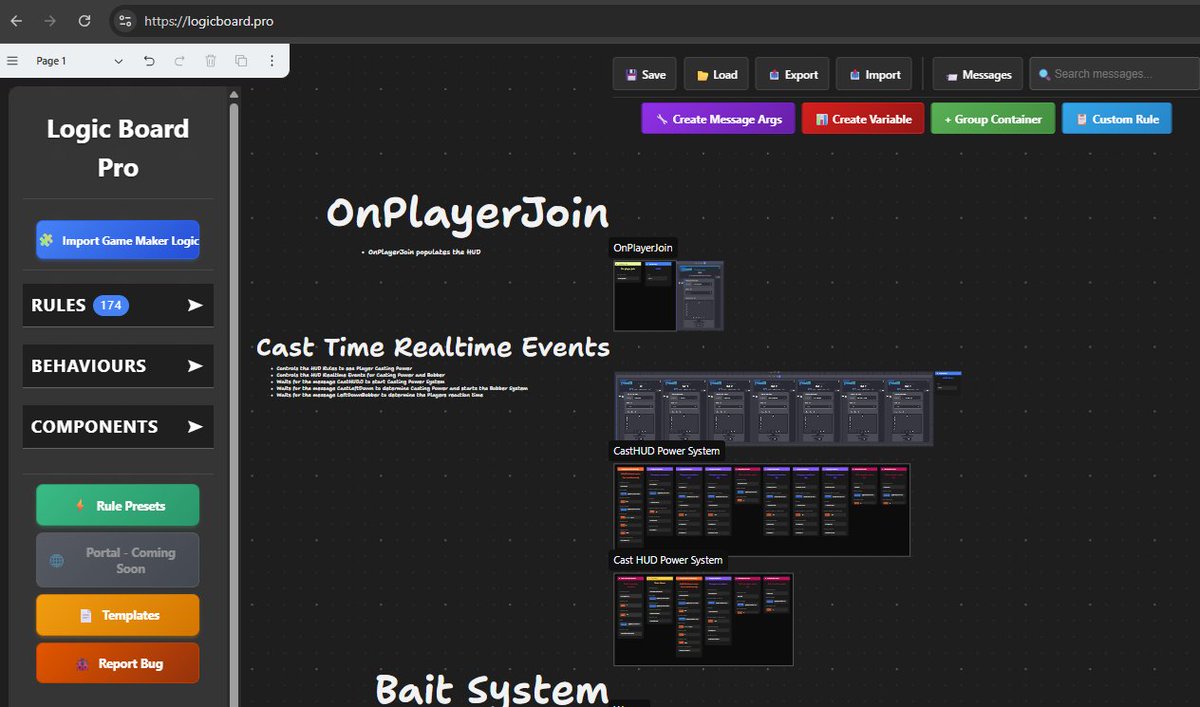 fredandferd's tweet image. On stream today we made sense of 174 rules on the new tool Logic Board Pro within 1.5 hours. I now have a file of all these rules and notes that I can send to anyone to utilize and look back to. This tool is better then what you were using before to organize your GameMaker game
