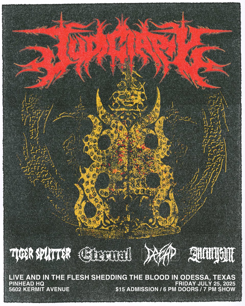 ODESSA. 7/25. $15. FLOOR SHOW. CHAOS. WEST TEXAS.