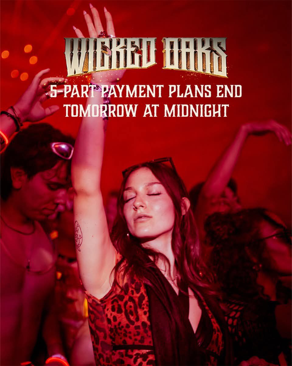 TEXAS EDM FAMILY (@texasedmfamily) on Twitter photo FAM‼️ Remember that 5 part payment plans for <a href="/wickedoaksfest/">Wicked Oaks Festival</a> end tomorrow at midnight‼️ Lock in your ticket(s) for as low as $27.37 and use promo code TEXASEDMFAMILY for a discount ❤️
Tickets: bit.ly/3Z35m21 FAM‼️ Remember that 5 part payment plans for <a href="/wickedoaksfest/">Wicked Oaks Festival</a> end tomorrow at midnight‼️ Lock in your ticket(s) for as low as $27.37 and use promo code TEXASEDMFAMILY for a discount ❤️
Tickets: bit.ly/3Z35m21