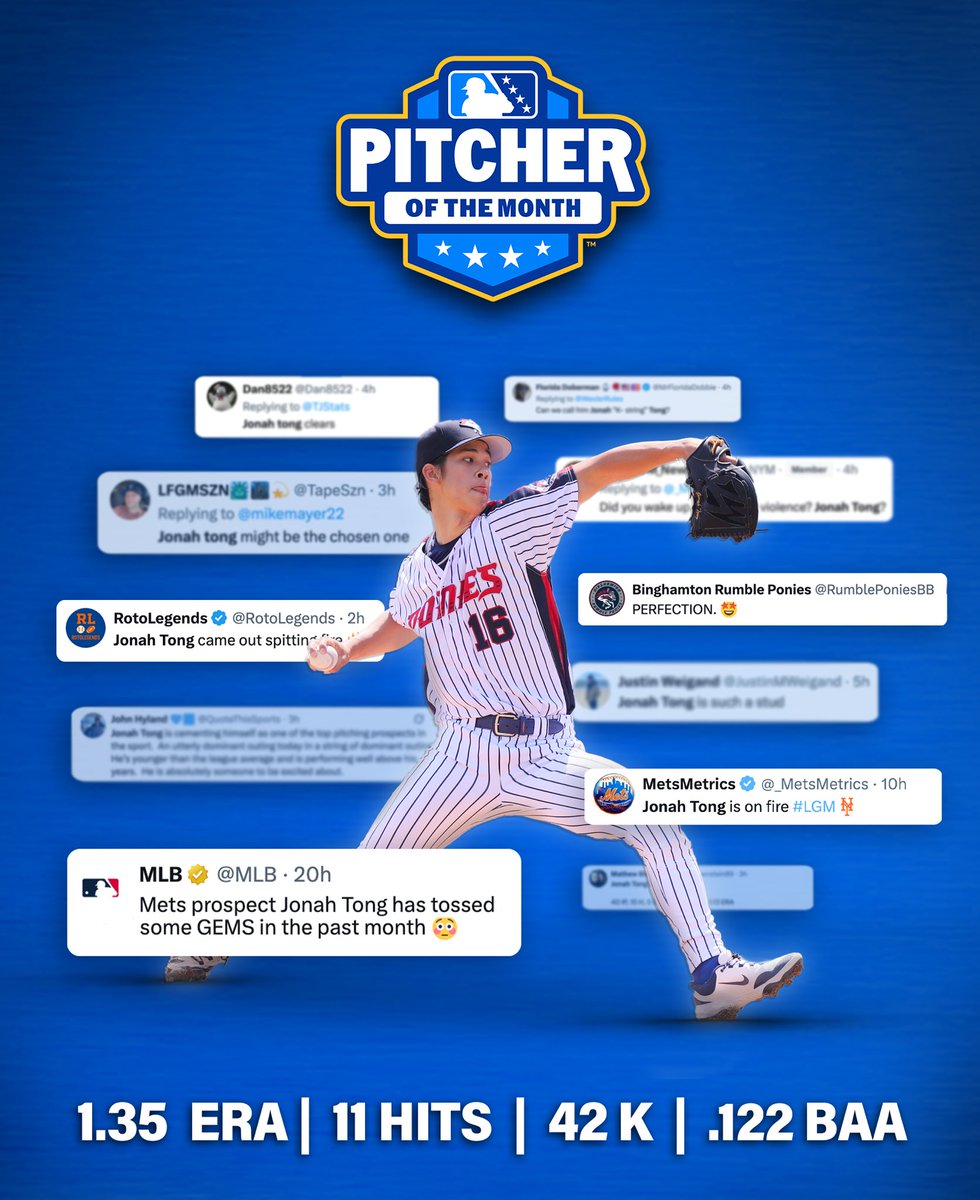 A Tong Terrific May 🤩

🎠 x #NeedForSteed x <a href="/tong_jonah/">Jonah Tong</a> x <a href="/MetsPlayerDev/">Mets Player Development</a>