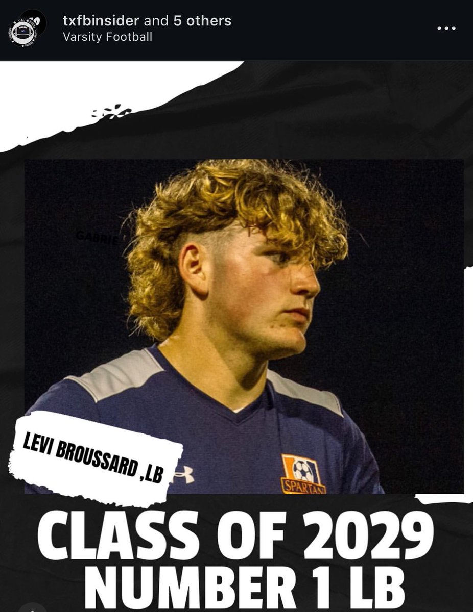 Levi Broussard (@levi_broussard4) on Twitter photo Blessed to ranked number 1 in the class of 2029 for Linebacker🙏🙏
<a href="/CoachMbu/">Bradley Mbu, MBA</a> <a href="/CoachA_Moe/">Anthony Moore</a> <a href="/JHSWarriors_FB/">Katy Jordan Football</a> Blessed to ranked number 1 in the class of 2029 for Linebacker🙏🙏
<a href="/CoachMbu/">Bradley Mbu, MBA</a> <a href="/CoachA_Moe/">Anthony Moore</a> <a href="/JHSWarriors_FB/">Katy Jordan Football</a>