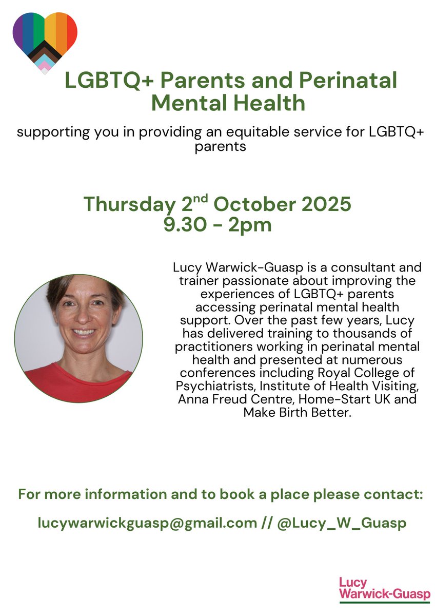 Great #LGBTQ + parents and #PNMH session yesterday.  Thank you for all who attended from <a href="/mpftnhs/">Midlands Partnership University NHS FT</a> &amp; <a href="/SHSCFT/">Sheffield Health and Social Care NHS FT</a> #PNMH services and  <a href="/ActionOnPP/">Action on Postpartum Psychosis</a>.  The next session for individuals is 2nd October 2025.  Contact me if you'd like to attend #pridemonth2025 🏳️‍🌈🏳️‍⚧️