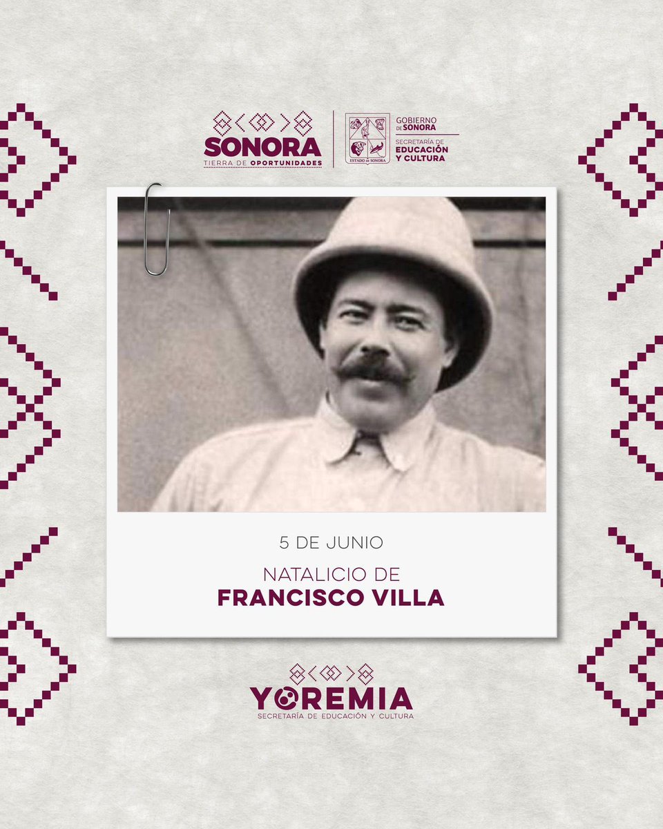 ⚪️ José Doroteo Arango y Arámbula nació un día como hoy pero de 1878 en el rancho de La Coyotada, municipio de San Juan del Río,estado de Durango. Fue peón en la hacienda de Agustín López Negrete hasta 1894. La División del Norte que Villa comandó, fue probablemente el mayor