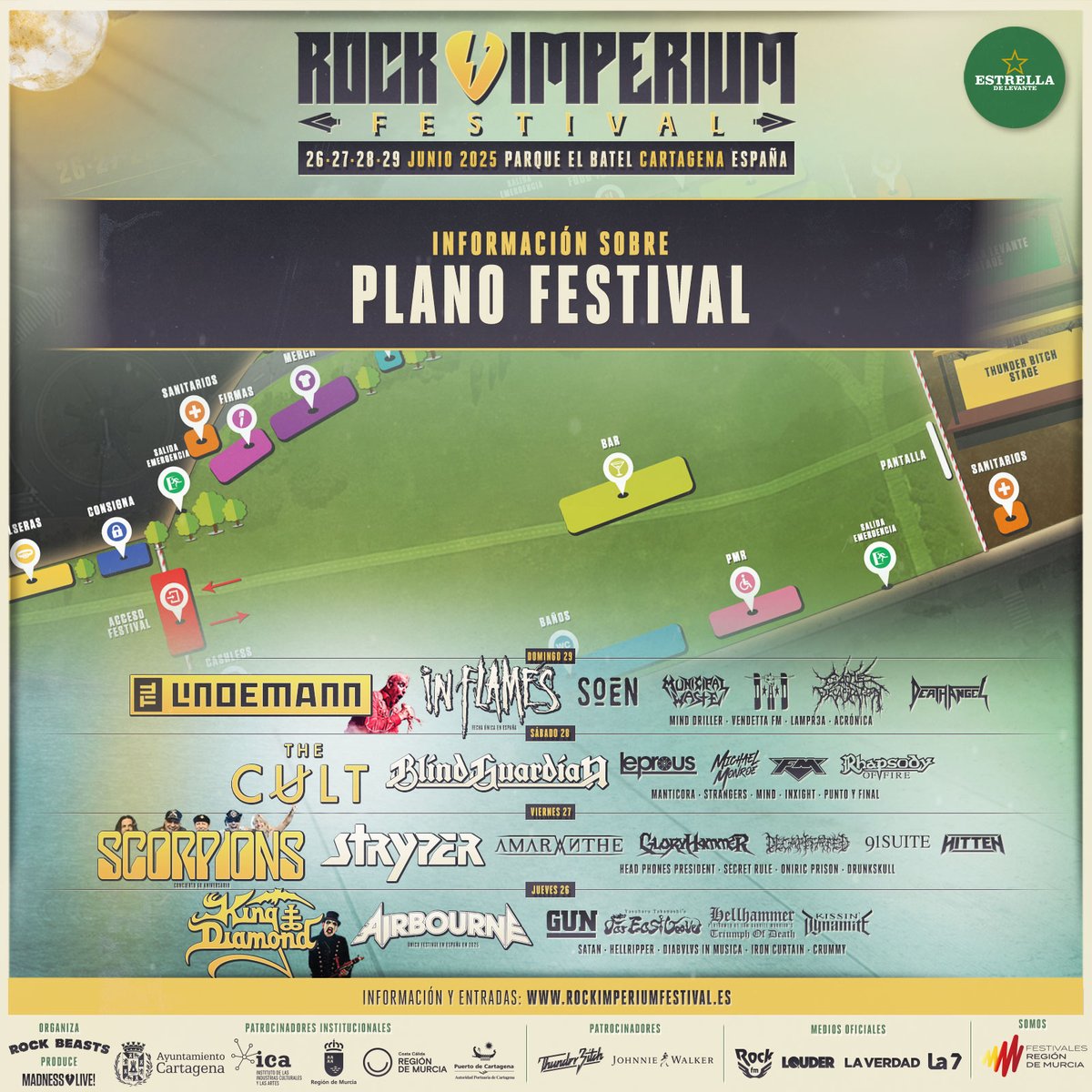 FM (@fmofficial) on Twitter photo If you're going to <a href="/RockImperiumFes/">Rock Imperium Festival</a> there's a handy festival map at rockimperiumfestival.es/en/map/
We can't wait to join this awesome line-up, see you there on Saturday 28 June!
#FMlive #ontour #classicrock #festival #spain #cartagena #rockimperiumfestival #festivalvibes #RockFM If you're going to <a href="/RockImperiumFes/">Rock Imperium Festival</a> there's a handy festival map at rockimperiumfestival.es/en/map/
We can't wait to join this awesome line-up, see you there on Saturday 28 June!
#FMlive #ontour #classicrock #festival #spain #cartagena #rockimperiumfestival #festivalvibes #RockFM