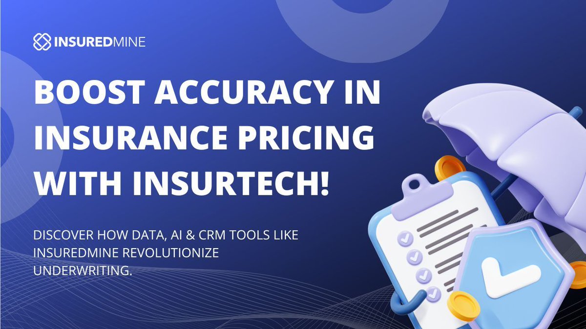 💡 Smarter underwriting starts with smarter tech.

Discover how Insurtech is improving accuracy in underwriting &amp; pricing with AI, automation &amp; data-driven insights.

👉 Read more: insuredmine.com/boosting-under… 

#InsurTech #Insurance #Underwriting #InsuredMine