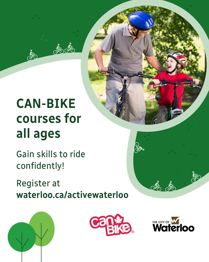 CAN-BIKE courses are a great way to learn safe, smart and fun biking skills.

Don't miss the last of the CAN-BIKE dates for ages 9-14.
CAN-BIKE level 2: June 7 or June 12

🌐 Learn more and register: bit.ly/4jCzSHP

Adult and specialty groups also available!