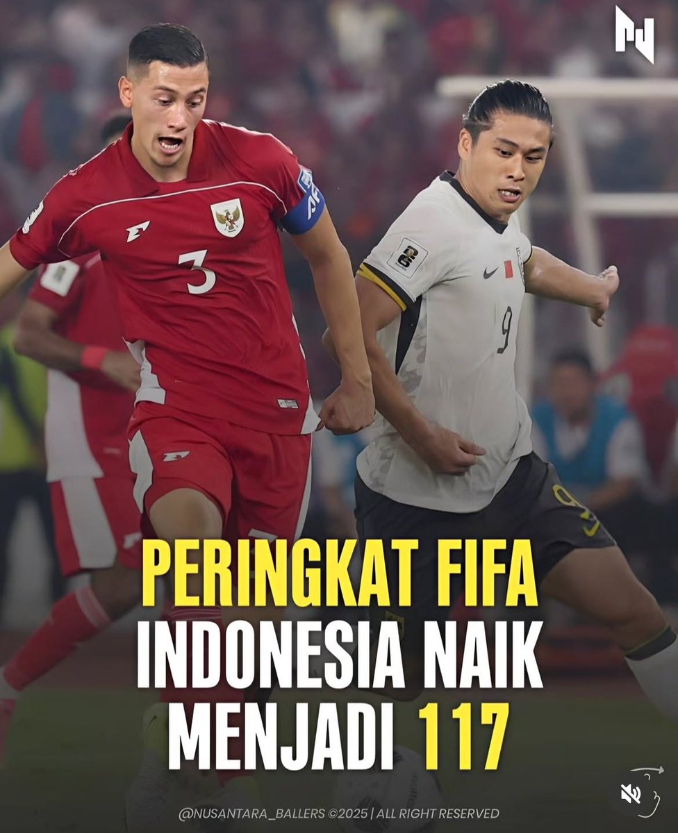 🚨RESMI : Peringkat FIFA Indonesia naik menjadi 117. ✅🇮🇩🦅

KING INDO WORLD CUP⌛️

(nusantaraballers)
#TimnasDay #GarudaMendunia