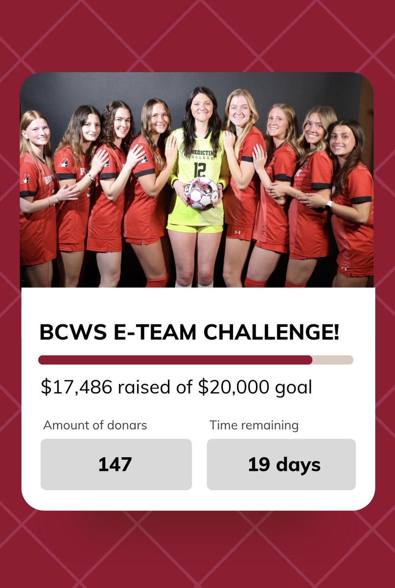 We’re almost there! Thanks to your support, we have raised over 85% of our goal! Join our long list of donors and help us reach our goal to better our fall season! Follow the link in below!

org.eteamsponsor.com/ETS/supportUs/…

#TAG