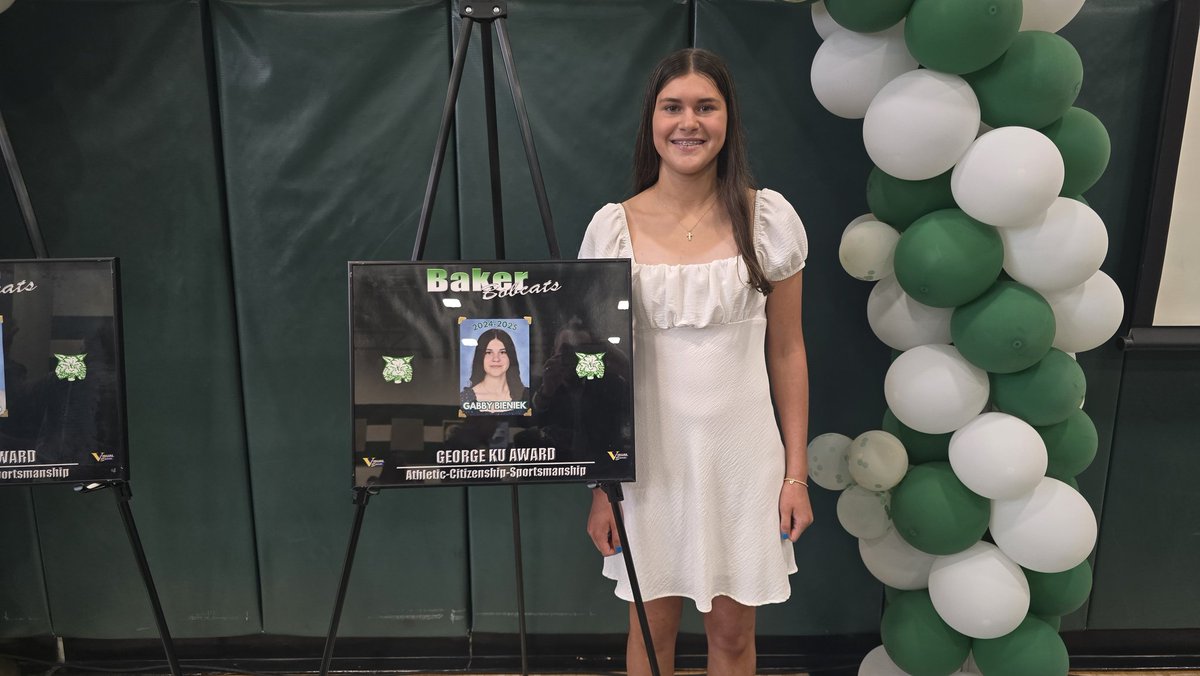 Colin Quinn (@mr_quinn29) on Twitter photo Congrats to Carson Conrad and Gabby Bienieck as the 2025 George Ku Award winners; showing the best involvement, leadership, and scholarship in Athletics. Their names will forever be engraved in the flag hallway <a href="/BakerMiddle/">Baker Middle School</a> Congrats to Carson Conrad and Gabby Bienieck as the 2025 George Ku Award winners; showing the best involvement, leadership, and scholarship in Athletics. Their names will forever be engraved in the flag hallway <a href="/BakerMiddle/">Baker Middle School</a>
