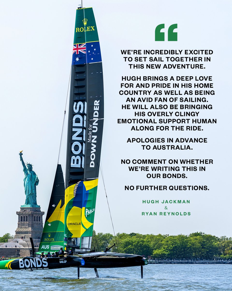 BondsFlyingRoos's tweet image. Best mates doing best mate things. We welcome our new co-owners @RealHughJackman & @VancityReynolds #BondsFlyingRoos