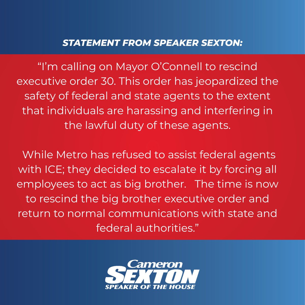 Speaker Cameron Sexton (@csexton25) on Twitter photo 