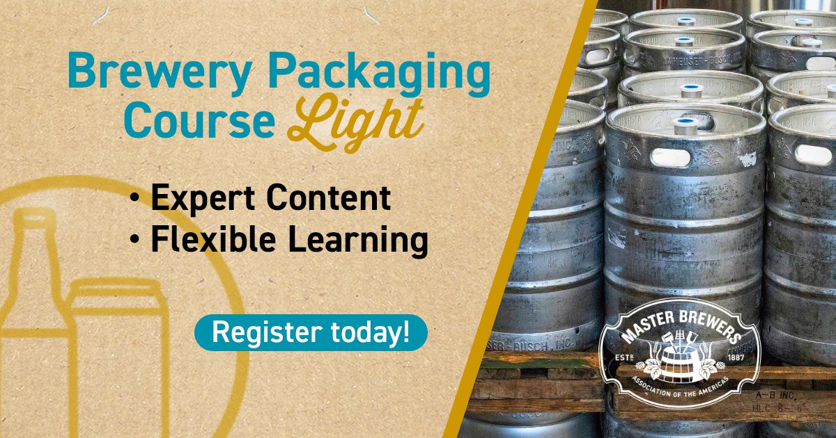 Enhance your #brewerypackaging knowledge with our Brewery Packaging Light course—available now on demand! Enroll today to learn about the working of single valve kegs and best practices for handling and maintenance. 

Get started: bit.ly/3OixKqO

#MasterBrewersCourse