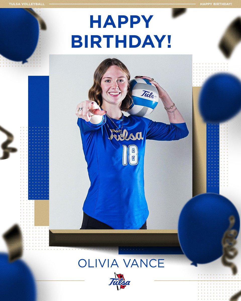 TulsaVolleyball's tweet image. Please join us in wishing Olivia a Happy Birthday today! 🎉🥳🎊
#ReignCane