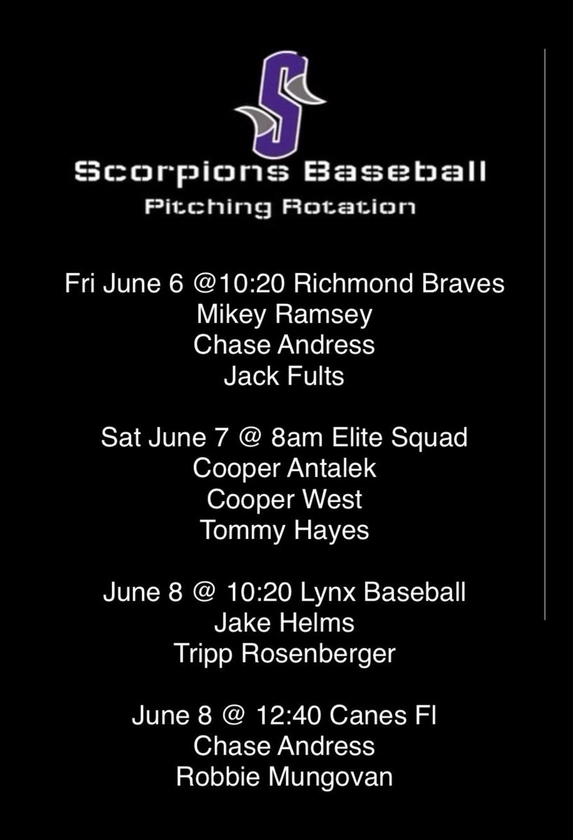 Will be pitching this weekend June 6 and 8th in West Palm Beach