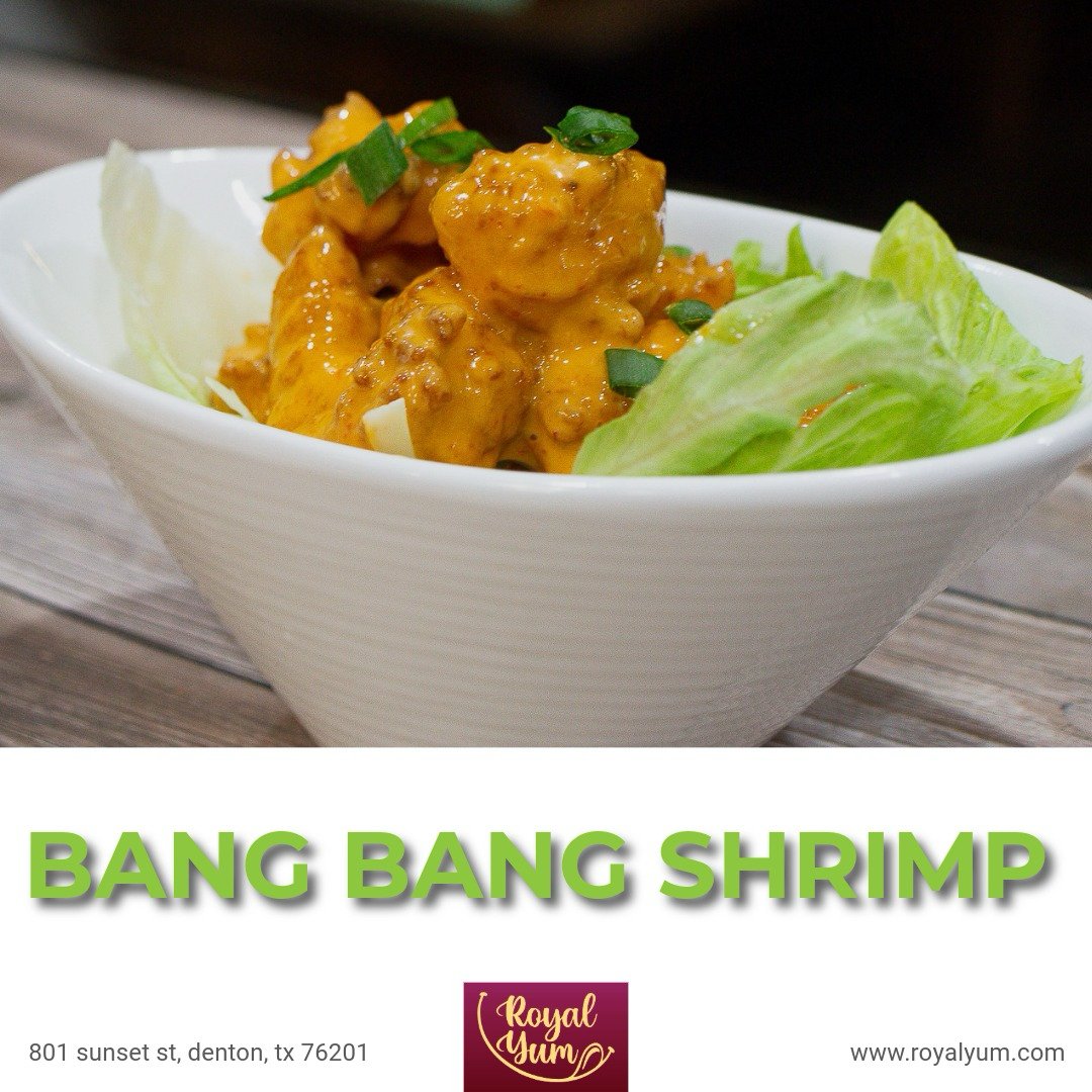 twilight tunes hits downtown at 6 pm 🎶 swing by, pick up bang bang shrimp, quick 4-minute drive, easy parking. nevermind the roadwork, we're still here 🚧

#royalyum #bangbangshrimp #dentonevents #takeout

📍 801 sunset st, denton  
☎️ (940) 208-0820