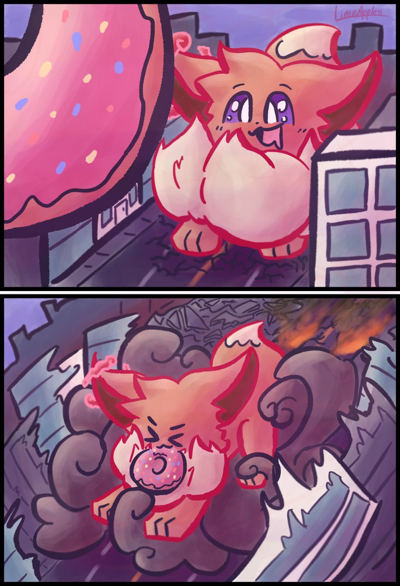 Dynamax Eevee found a yummy treat and decided to get a quick bite :3
#DynamaxDay