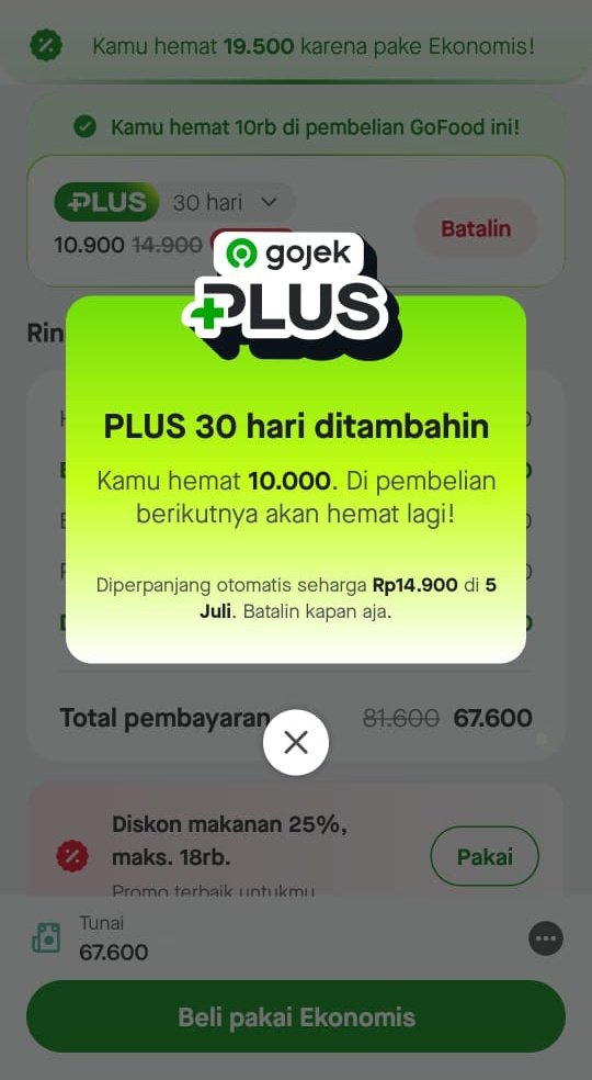 ecovolutionbemf's tweet image. HAH demi apa idul adha GOJEK SEDEKAH BANGET.. terkhusus warga semarang inii!!!! 
Langganan Gojek Plus+ diskon 10rb disetiap transaksi
tinggal REDEEM + SHARE kode vouchernya + TRANSAKSI sebanyak-banyaknya😆
LEGOOOOO 🏎️💨
@gojekindonesia #GSKSmg2025