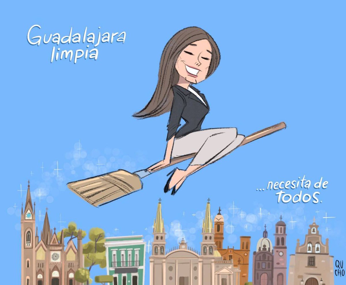 Con #LimpiaGuadalajara 🩵✨ ganamos como ciudad; ganamos todas y todos. 

¡Gracias por el bonito cartón y la invitación a las y los tapatíos, <a href="/qucho/">Qucho</a>!