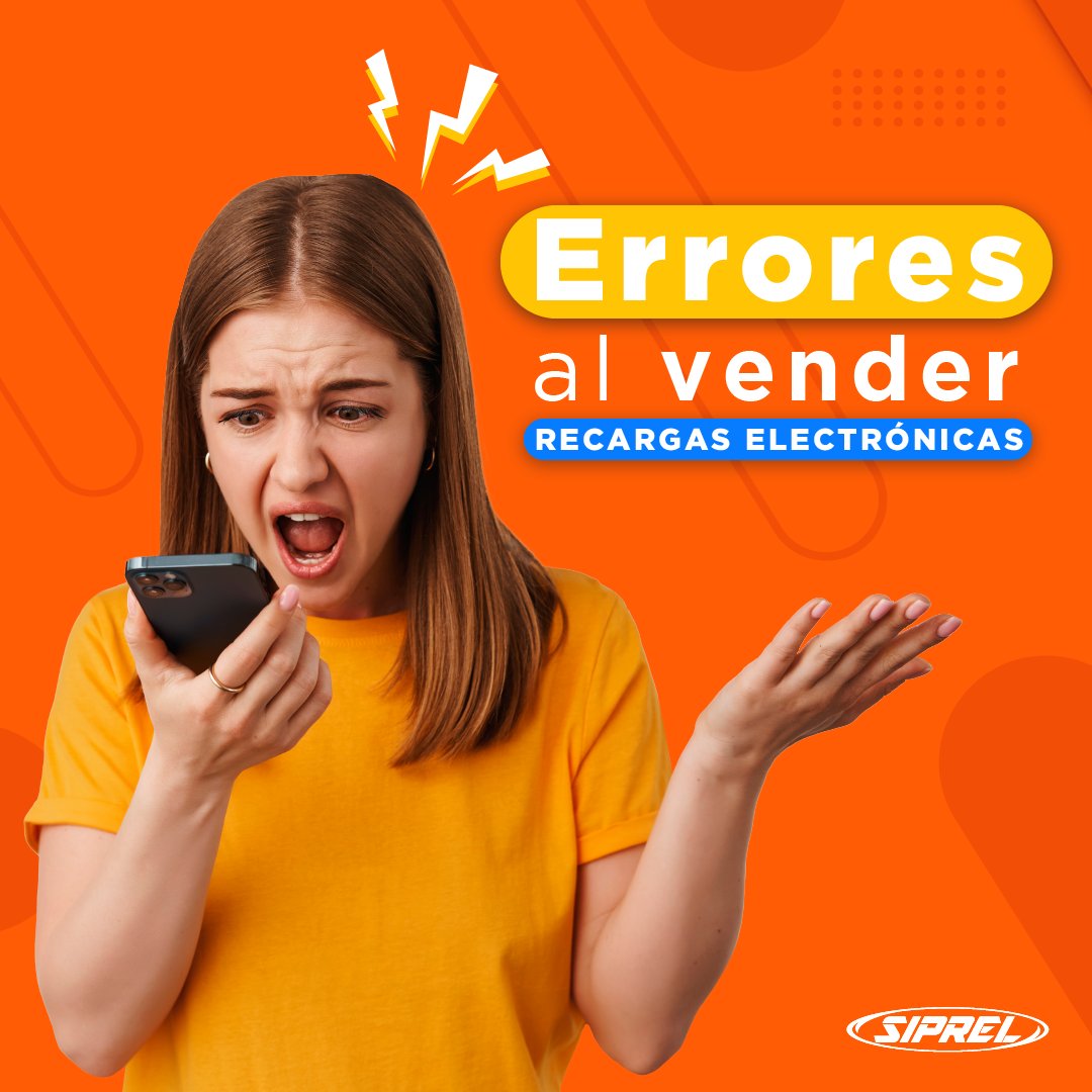 siprel's tweet photo. ¿Estás cometiendo estos errores al vender recargas electrónicas? ⚠️

Estos pequeños descuidos pueden hacerte perder ventas todos los días.

Corrige esos errores y lleva tu servicio al siguiente nivel. 🇲🇽🚀 https://t.co/lraxKvLf2x