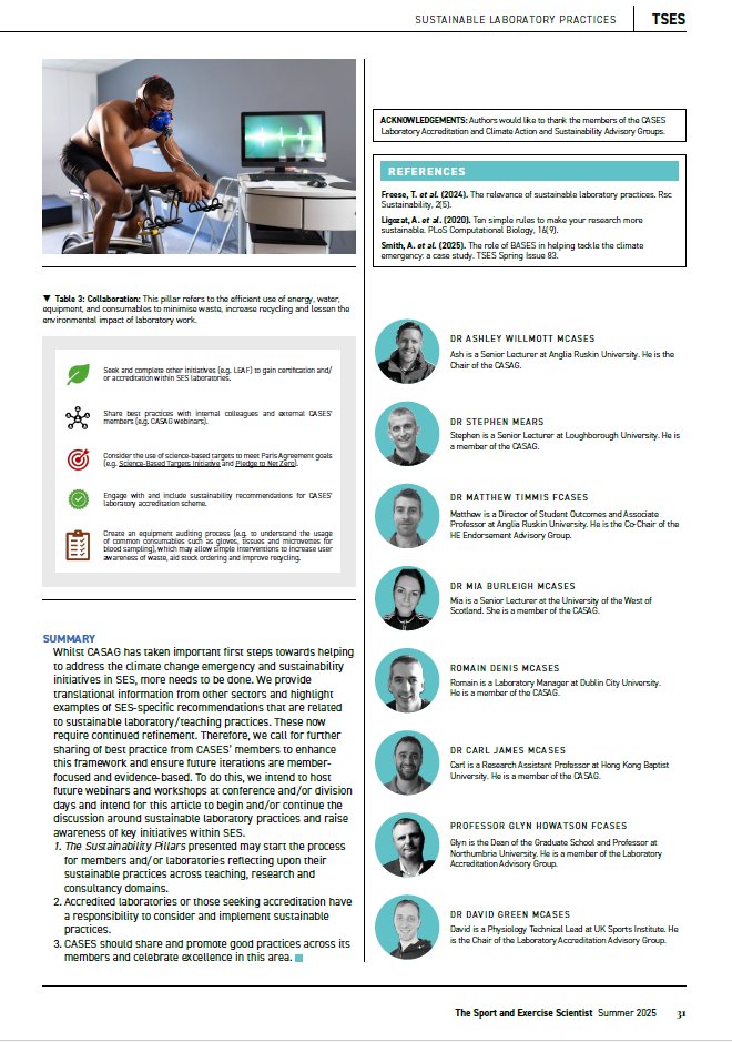 Ash Willmott (@ashwillmott) on Twitter photo 🎯Aim for this article to begin/continue discussions on sustainable laboratory practices
♻️Raise awareness of key initiatives within SES
📣 Call for CASES’ members to share best practice
Team: <a href="/steve_mears/">Steve Mears</a> M Timmis <a href="/miaburleigh8/">Mia Burleigh, PhD, CSci, FHEA</a> R Denis <a href="/CJsportsci/">Carl James</a> <a href="/GlynHowatson/">glynhowatson</a> <a href="/DaveG03/">Dave Green</a> 🎯Aim for this article to begin/continue discussions on sustainable laboratory practices
♻️Raise awareness of key initiatives within SES
📣 Call for CASES’ members to share best practice
Team: <a href="/steve_mears/">Steve Mears</a> M Timmis <a href="/miaburleigh8/">Mia Burleigh, PhD, CSci, FHEA</a> R Denis <a href="/CJsportsci/">Carl James</a> <a href="/GlynHowatson/">glynhowatson</a> <a href="/DaveG03/">Dave Green</a>
