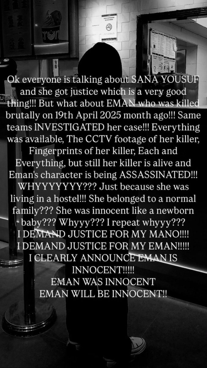 Eman Afroz a young 22 year old girl from Mansehra was murdered at her Hostel in Islamabd on 19th April 2025

She was a 6th-semester student of International Relations at IIUI <a href="/IIUI_OFFICIAL/">International Islamic University Islamabad (IIUI)</a>

Attached Article was written by her last year

Please Raise Voice
moderndiplomacy.eu/author/emanafr…