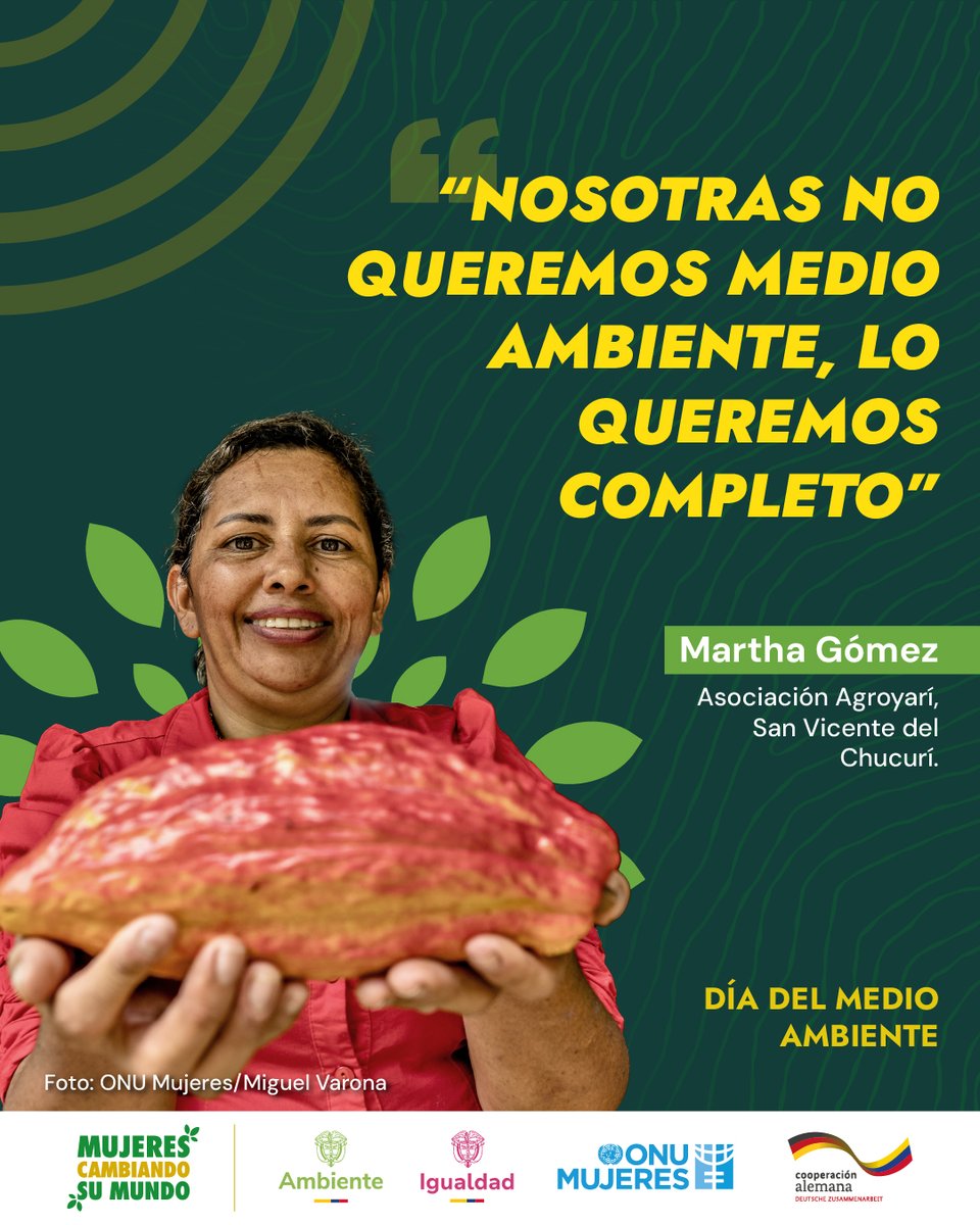 ONUMujeresCol (@onumujerescol) on Twitter photo 💚 Desde #Santander, Martha Gómez protege el agua, las semillas y la vida en su finca agroecológica Villa Luma.🌿 Su voz representa a miles de mujeres que cuidan el planeta todos los días. Conoce su historia unwo.men/95in50W4TOJ #MujeresCambiandoSuMundo
<a href="/EmbAlemaniaCOL/">Alemania en Colombia</a> 💚 Desde #Santander, Martha Gómez protege el agua, las semillas y la vida en su finca agroecológica Villa Luma.🌿 Su voz representa a miles de mujeres que cuidan el planeta todos los días. Conoce su historia unwo.men/95in50W4TOJ #MujeresCambiandoSuMundo
<a href="/EmbAlemaniaCOL/">Alemania en Colombia</a>