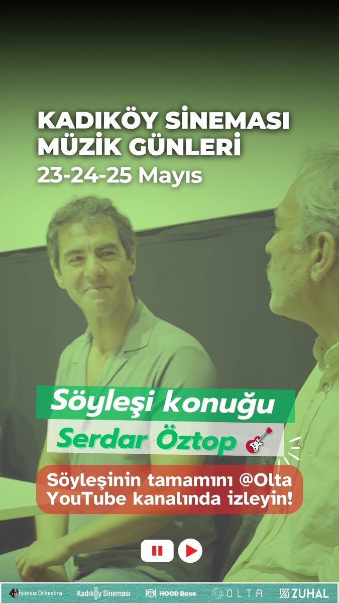 Serdar Öztop'la Kadıköy Sineması Müzik Günleri'nde yaptığımız dopdolu söyleşiden bir kesit sizlerle!

🔥 Tamamını izlemek için aşağıdaki linke veya Olta'nın YouTube profiline tıkla! 🔗🎥

youtube.com/watch?v=LEfvfq…