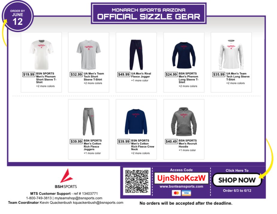 Kevin Quackenbush (@kevin_bsnsports) on Twitter photo Get your <a href="/MonarchSportsAZ/">Monarch Sports 🔊</a> SIZZLE tournament gear 🏀 
bsnteamsports.com/shop/UjnShoKczW
<a href="/Hoops1Mp/">MPHoops1</a> <a href="/willowcanyonbb/">WillowCanyon BB</a> <a href="/STCSathletics/">San Tan Charter Athletics</a> <a href="/SaguaroMBB/">Saguaro High School MBB</a> <a href="/HaydenBoysBBall/">CarlHaydenBoysbball</a> <a href="/1verrado/">Verrado High School</a> <a href="/RS_Mustangs/">Mustang Athletics</a> <a href="/Pusch_Bball/">Pusch Ridge BBALL</a> Get your <a href="/MonarchSportsAZ/">Monarch Sports 🔊</a> SIZZLE tournament gear 🏀 
bsnteamsports.com/shop/UjnShoKczW
<a href="/Hoops1Mp/">MPHoops1</a> <a href="/willowcanyonbb/">WillowCanyon BB</a> <a href="/STCSathletics/">San Tan Charter Athletics</a> <a href="/SaguaroMBB/">Saguaro High School MBB</a> <a href="/HaydenBoysBBall/">CarlHaydenBoysbball</a> <a href="/1verrado/">Verrado High School</a> <a href="/RS_Mustangs/">Mustang Athletics</a> <a href="/Pusch_Bball/">Pusch Ridge BBALL</a>