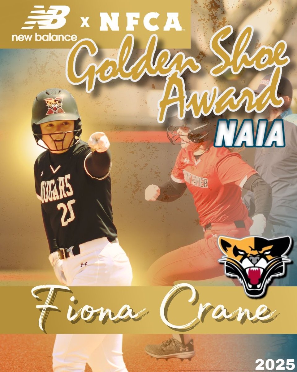 National Fastpitch Coaches Association (@nfcaorg) on Twitter photo ๐จ AWARDS ALERT: Congratulations to the 2025
<a href="/newbalance/">New Balance</a> / NFCA NAIA Golden Shoe Award recipient, <a href="/SXUsoftball/">SXU Softball</a>'s Fiona Crane!
๐ bit.ly/4krIRfJ ๐จ AWARDS ALERT: Congratulations to the 2025
<a href="/newbalance/">New Balance</a> / NFCA NAIA Golden Shoe Award recipient, <a href="/SXUsoftball/">SXU Softball</a>'s Fiona Crane!
๐ bit.ly/4krIRfJ