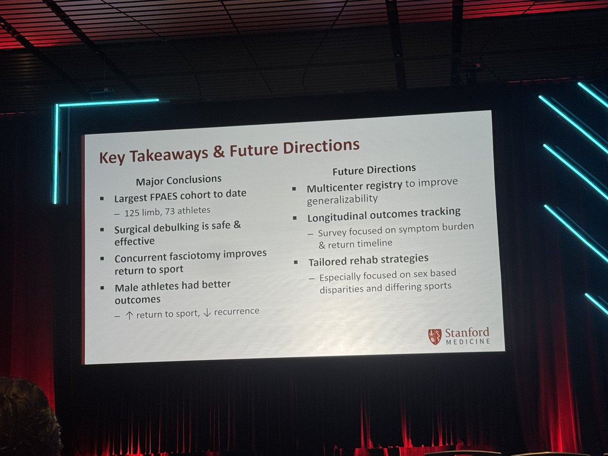 Nice series of popliteal artery entrapment by <a href="/StanfordVasc/">Stanford Vascular</a> at <a href="/VascularSVS/">Society for Vascular Surgery</a> #VAM25  ?gender differences ?need for fasciotomy