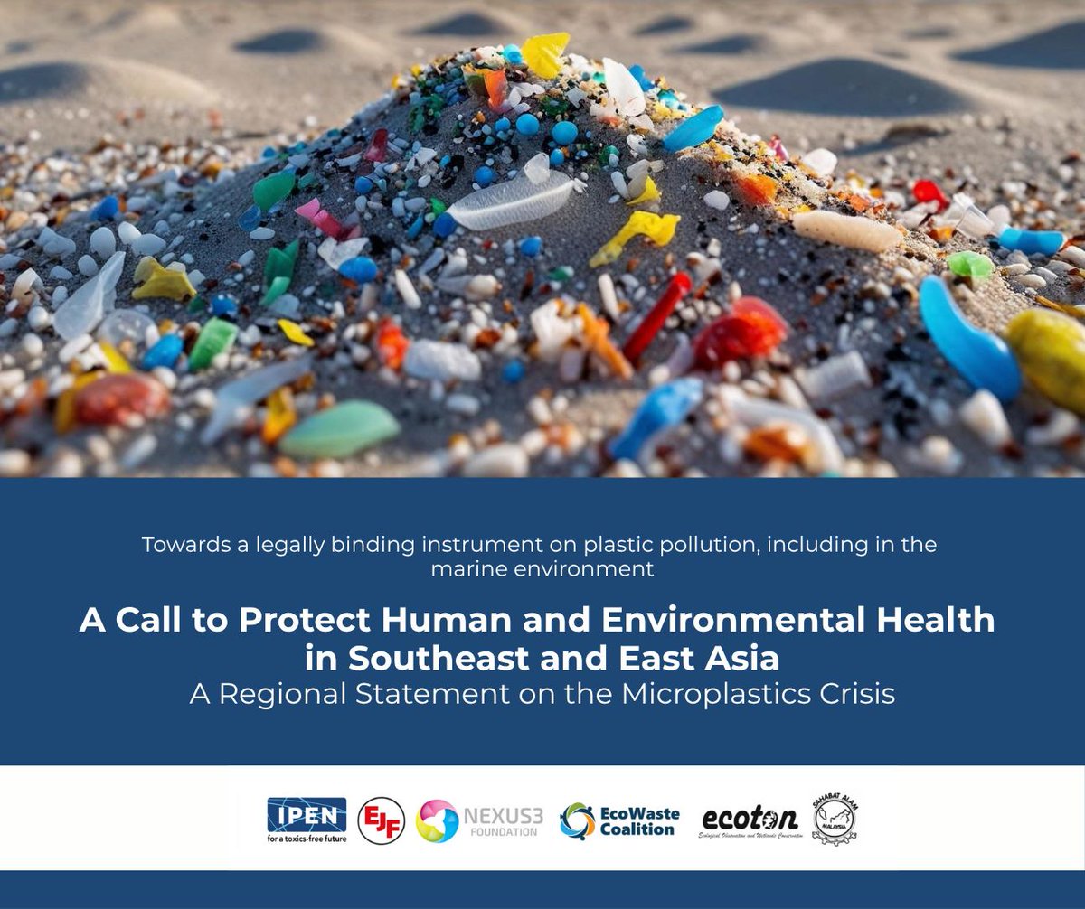 In celebration of World Environment Day, IPEN and participating organizations from Indonesia, the Philippines, Thailand, and Malaysia are calling for urgent, coordinated action to combat the growing microplastics crisis: ipen.org/documents/call…
