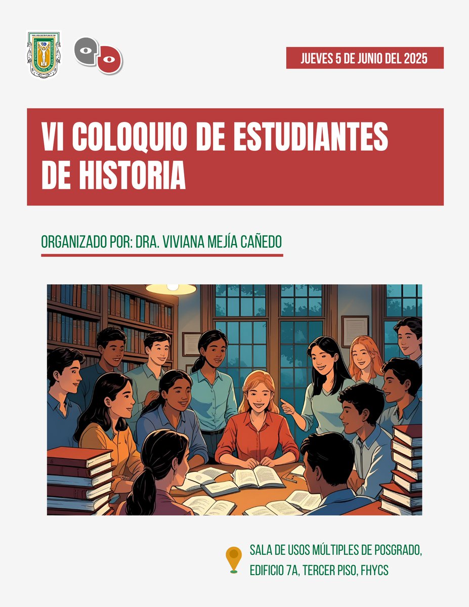 HISTORICAS_UABC's tweet image. 📢 Compartimos el VI Coloquio de Estudiantes de la Licenciatura en Historia de la Facultad de Humanidades y Ciencias Sociales, en donde algunos egresados de nuestro PMDH tendrán participación como lectores de diversos trabajos.📄
#historia #seminario #tesis