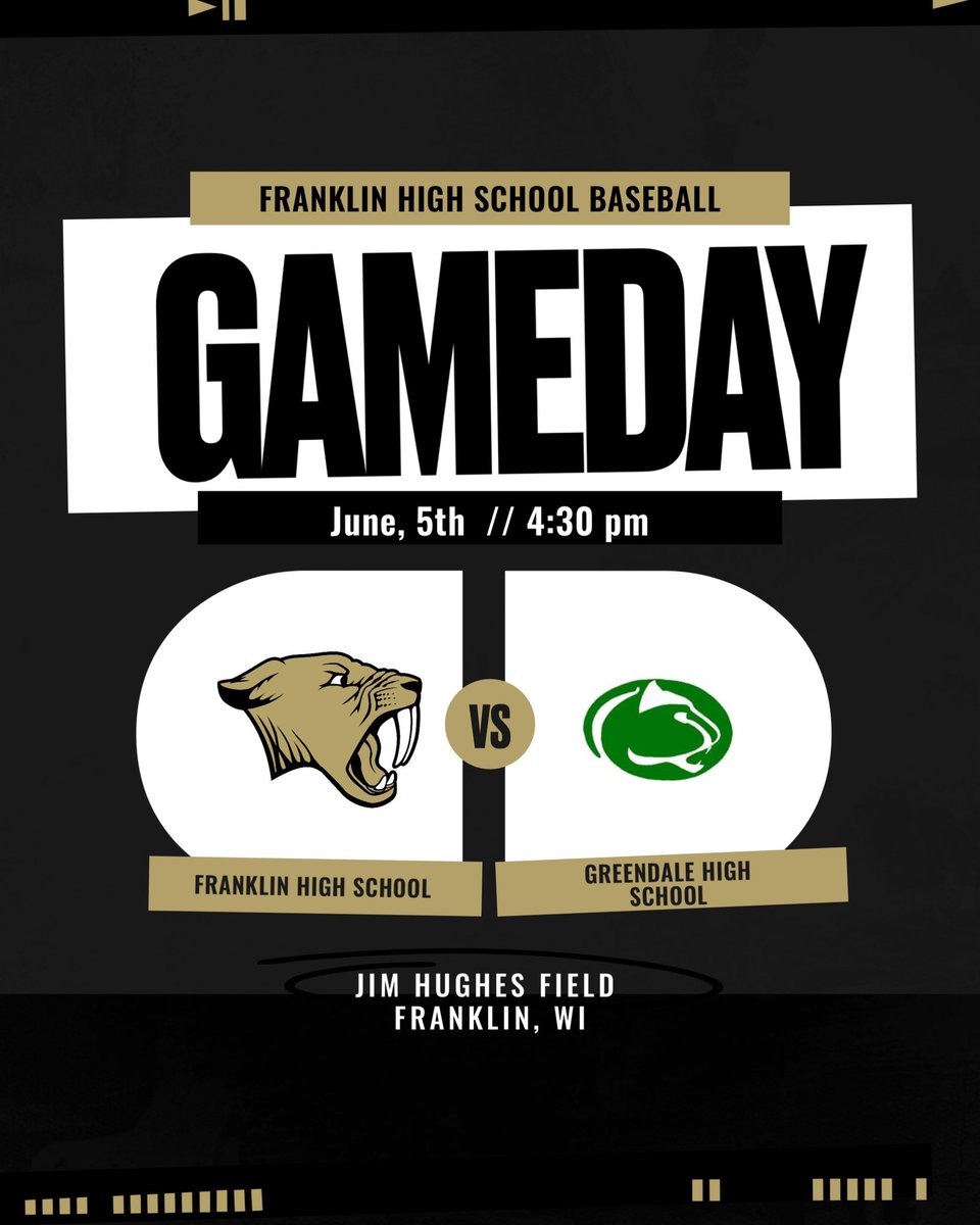 Game Day! We take on Greendale in the Regional Finals. Come on out and cheer on the Sabers in playoff baseball!