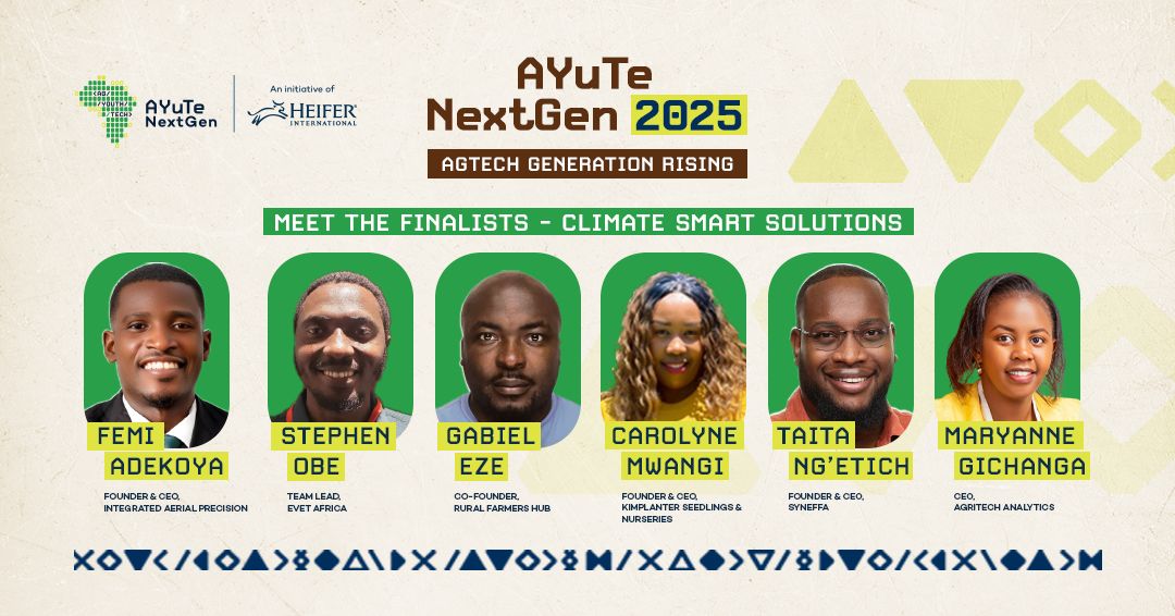𝐌𝐞𝐞𝐭 𝐭𝐡𝐞 𝐅𝐢𝐧𝐚𝐥𝐢𝐬𝐭𝐬 – 𝐂𝐥𝐢𝐦𝐚𝐭𝐞 𝐒𝐦𝐚𝐫𝐭 𝐒𝐨𝐥𝐮𝐭𝐢𝐨𝐧𝐬
We are pleased to unveil the finalists for AYuTe NextGen 2025. They’re solving real-world challenges with drones, AI, smart greenhouses, digitized vet care, mobile advisory tools, market-linkage
