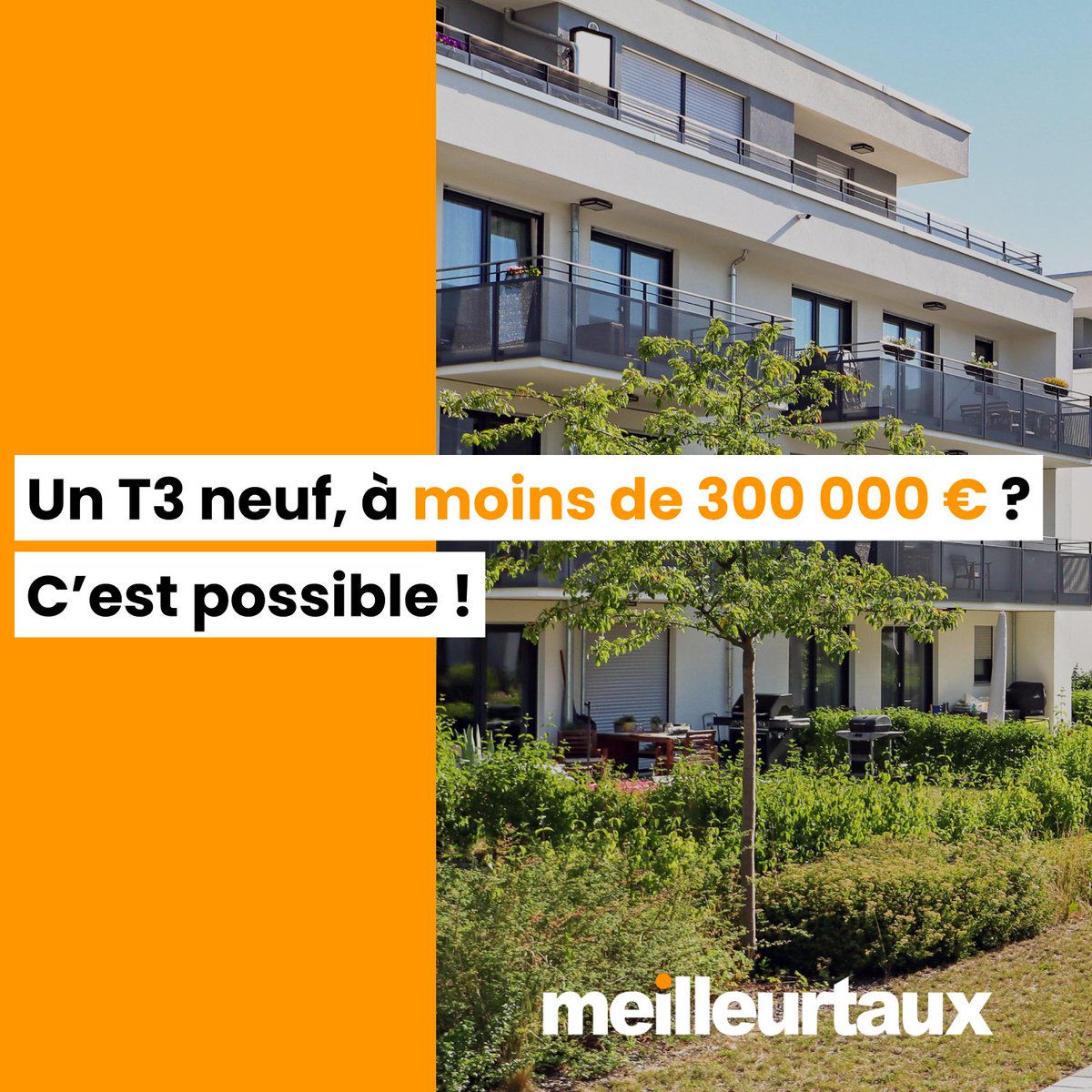 🏡 Un T3 neuf à 280 000 € ?

Les prix varient énormément selon les villes.
Élargir sa recherche = plus de chances de trouver un bien abordable et bien situé.

Et vous, prêt à explorer d’autres options ? 
meilleurtaux.com/credit-immobil…

#créditimmobilier #finance #investissement