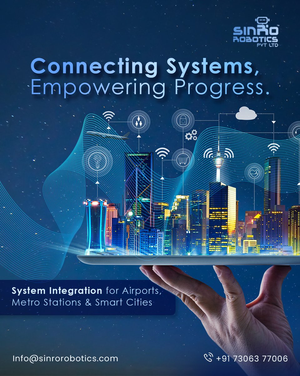 SinroRobotics's tweet image. Seamless system integration by #SinroRobotics!
From PCS & ITMS to IoT, surveillance, and cybersecurity — we power intelligent, secure infrastructure across India.
#SmartCities #SystemIntegration #MetroTech #IoTIndia #CyberSecurity #SmartTransit #TechForIndia