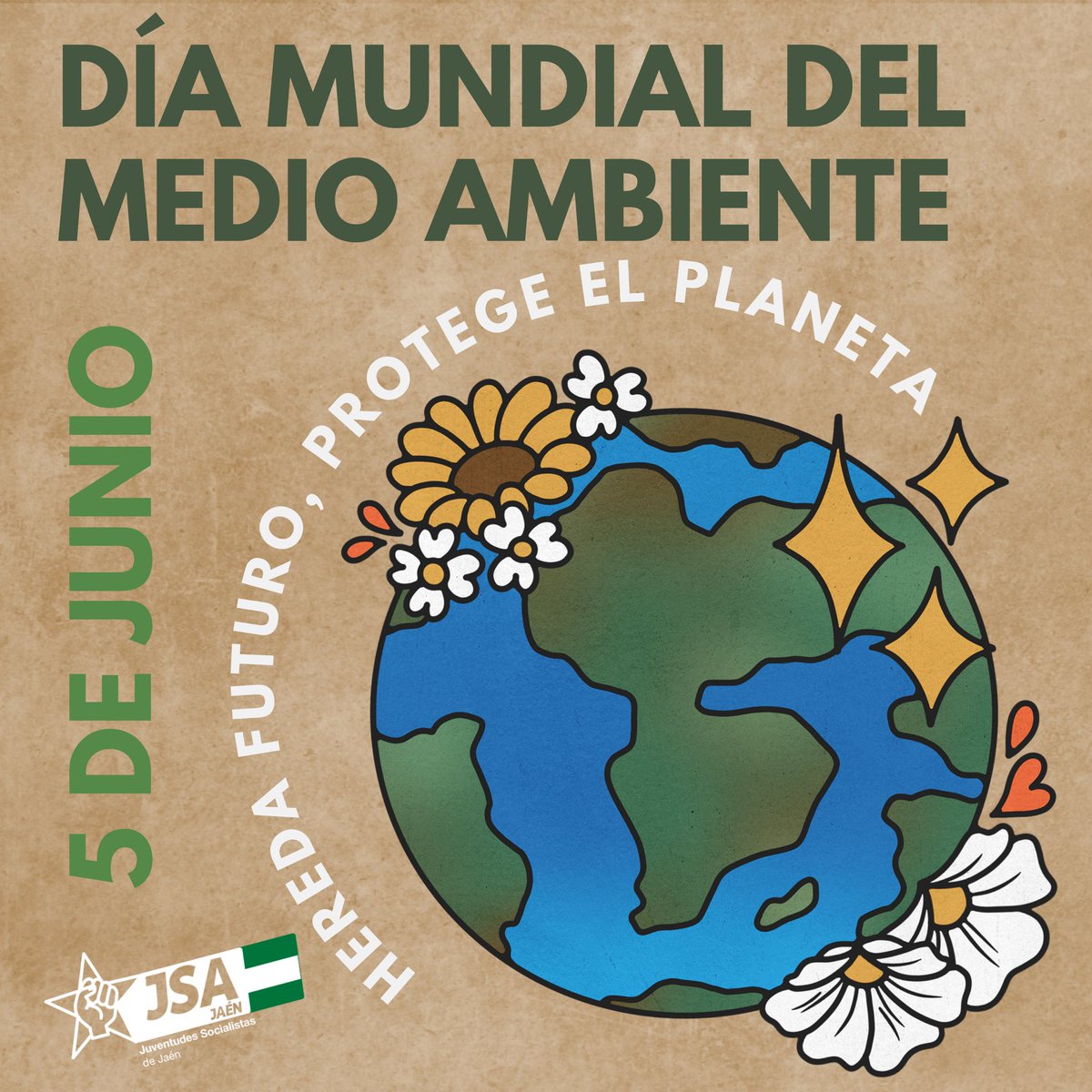 🌍✨ Hoy celebramos el Día Mundial del Medio Ambiente 💚
🌱 ¡Hereda futuro, protege el planeta! ♻️
🌼 Cada acción cuenta. Cuida la Tierra, cuida tu hogar. 🫶