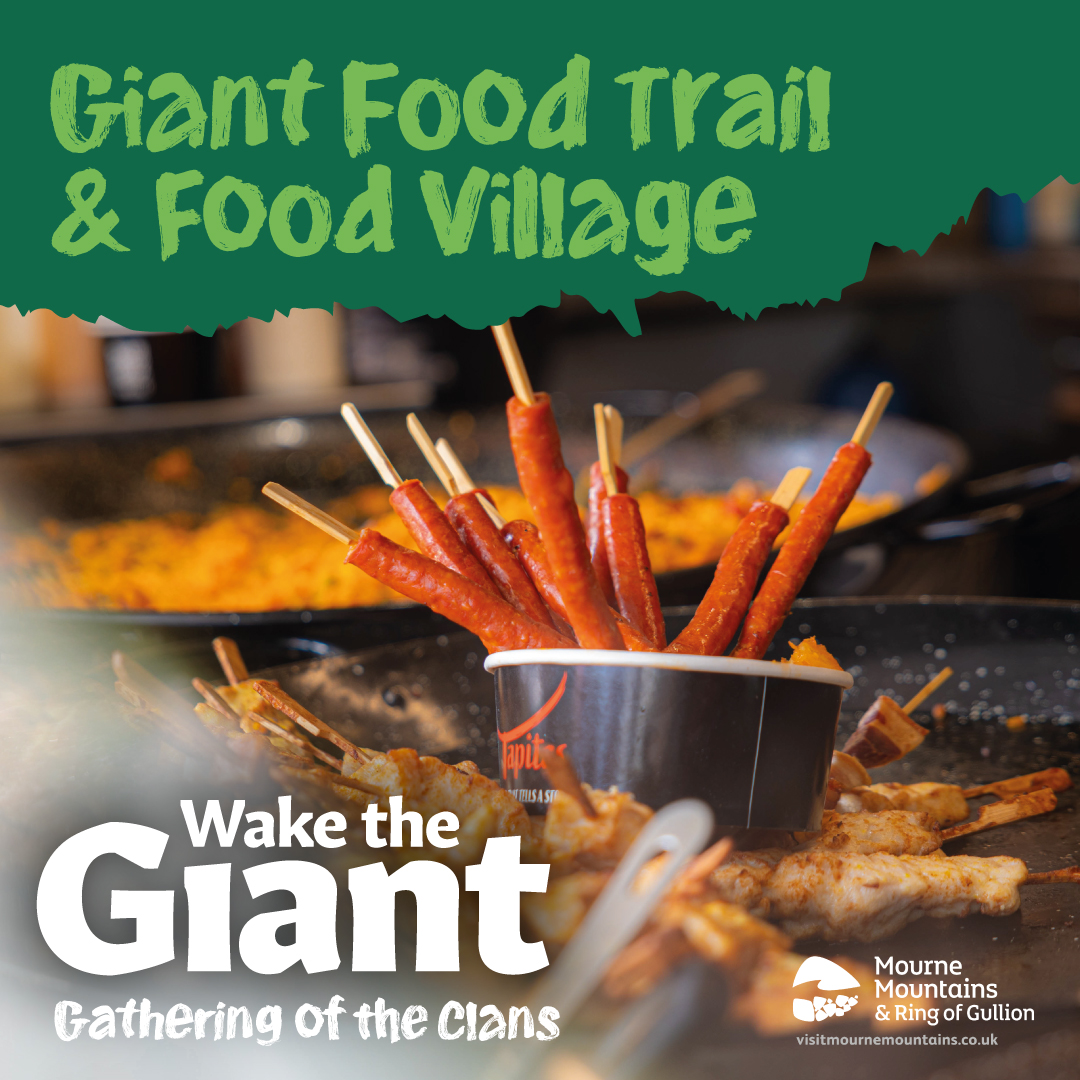 🌟 #WaketheGiant Food Village, Food Trail &amp; Savour &amp; Sip Tour 🌟

 😋 Ready for a culinary adventure? This year’s festival is a food lover’s dream, serving up giant flavours across Warrenpoint, Co. Down!

👉 Join us for a giant feast you won’t forget! visitmournemountains.co.uk/whats-on/giant…