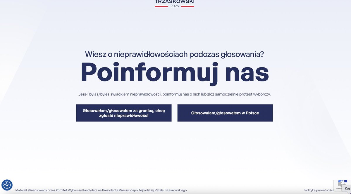 🟥 KW Trzaskowskiego wykupił domenę jeszcze przed I turą, żeby w przypadku przegranej iść w tę durną narrację. Podaj dalej!