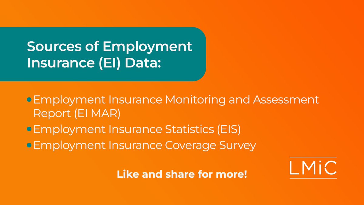 The Employment Insurance (EI) program provides temporary income support to eligible unemployed workers while they look for employment or to upgrade their skills.

But where are the sources for LMI on EI? Let's learn -&gt;

#CdnLMI #CdnEcon