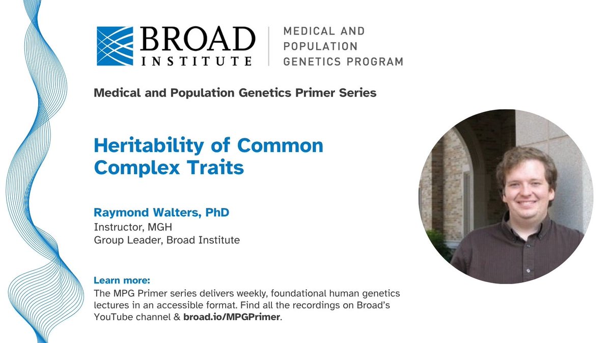 BroadMPG (@broadmpg) on Twitter photo The recording of "Heritability of Common Complex Traits" by <a href="/raymondkwalters/">Raymond Walters</a> is now available: youtube.com/watch?v=wM7yxJ…. This talk is part of <a href="/broadinstitute/">Broad Institute</a>'s MPG Primer series. For more info, check out broad.io/MPGPrimer The recording of "Heritability of Common Complex Traits" by <a href="/raymondkwalters/">Raymond Walters</a> is now available: youtube.com/watch?v=wM7yxJ…. This talk is part of <a href="/broadinstitute/">Broad Institute</a>'s MPG Primer series. For more info, check out broad.io/MPGPrimer
